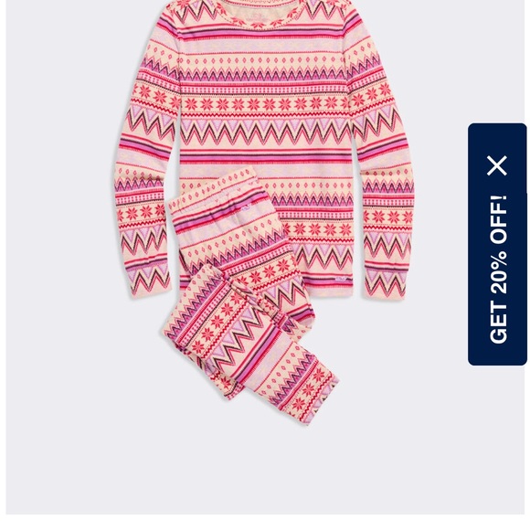 Vineyard Vines Other - NWT Vineyard Vines Girls Pajamas in Pink and white winter design
